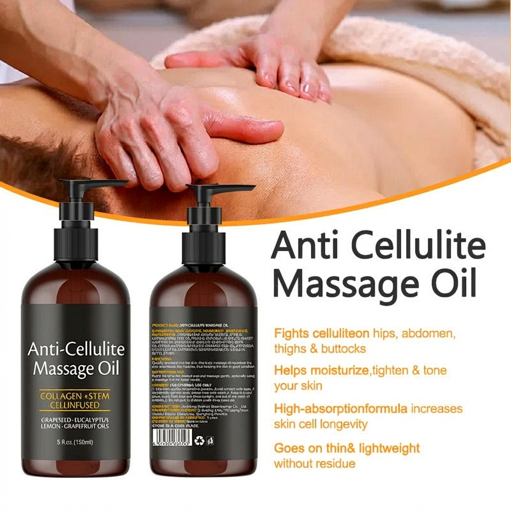 🏆Anti‑Cellulite Massage Oil – 🌿Firm, Smooth & Sculpt Your Skin✨
