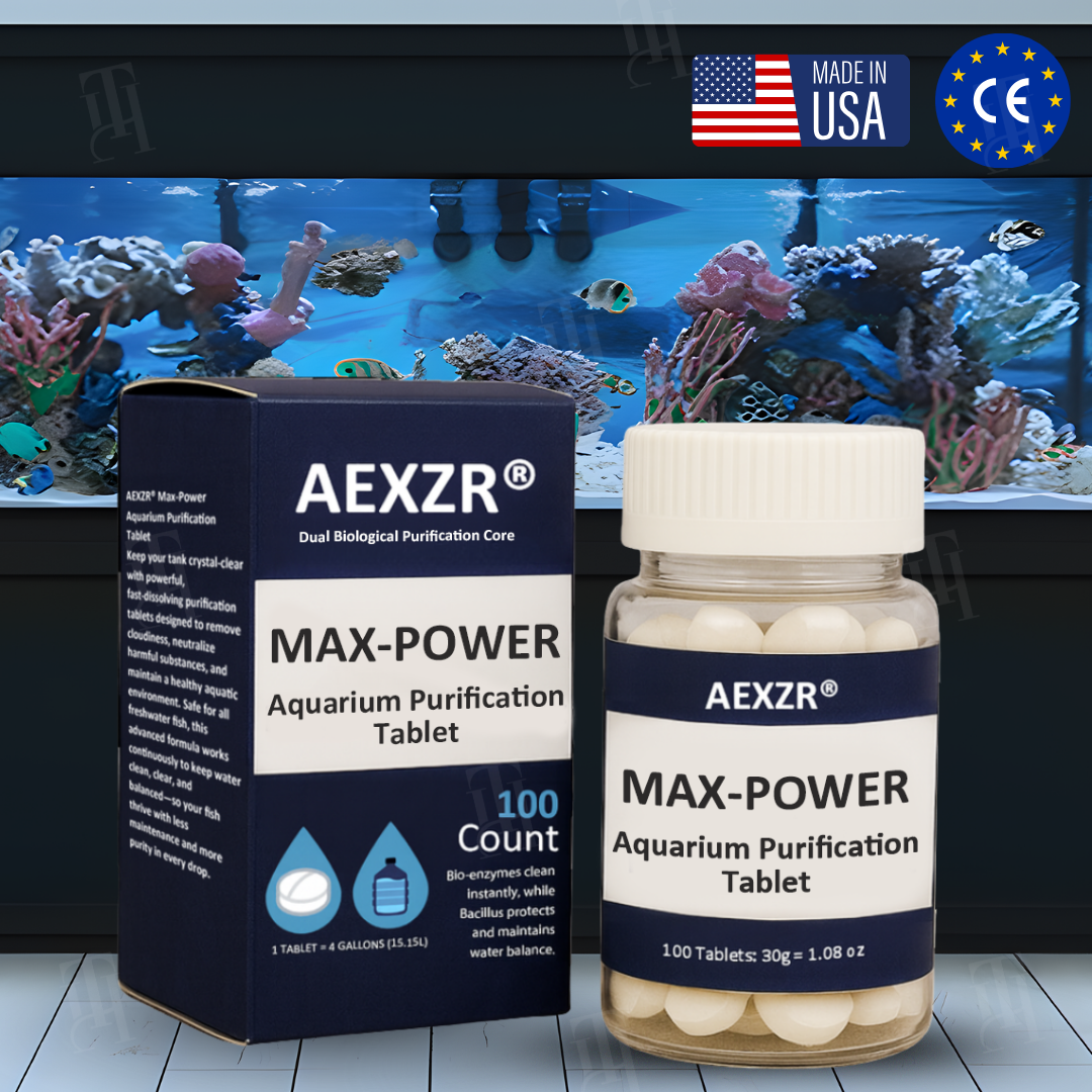 🐟AEXZR® Max-Power Aquarium Purification Tablet – ✨Creates Self-Cleaning Ecosystem✅