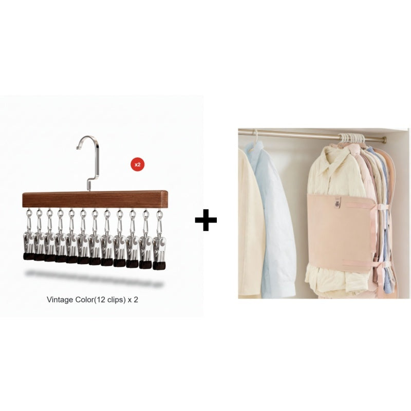 🏆360° Swivel Multi-Hook Wardrobe Organizer — ✨Strong Hold & No-Drill Easy Install✅