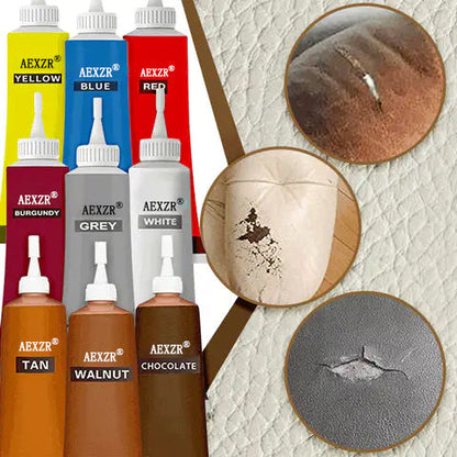 💡 AEXZR® Advanced Leather Repair Gel – ✨Effortless DIY, Erases Holes & Scratches✨