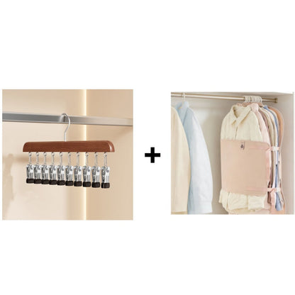 🏆360° Swivel Multi-Hook Wardrobe Organizer — ✨Strong Hold & No-Drill Easy Install✅