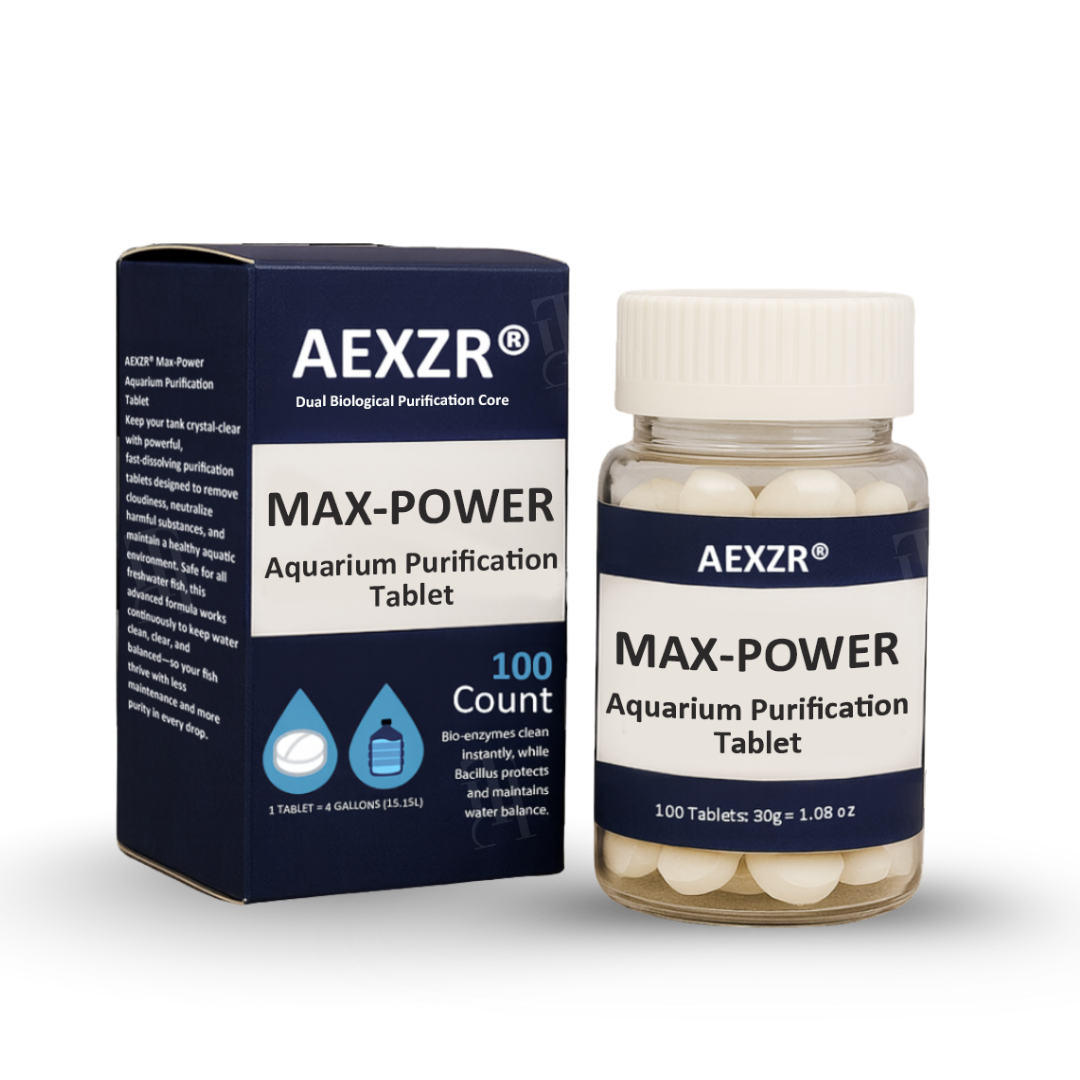 🐟AEXZR® Max-Power Aquarium Purification Tablet – ✨Creates Self-Cleaning Ecosystem✅