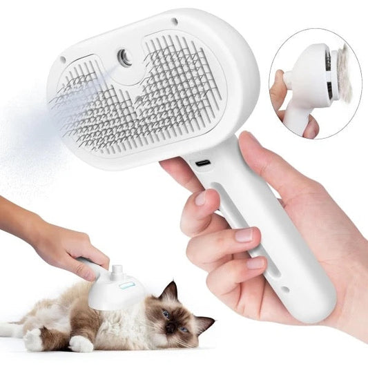 💨 Steam Grooming Brush—🐕Reduce Shedding & Detangle – Gentle for Sensitive Skin✨