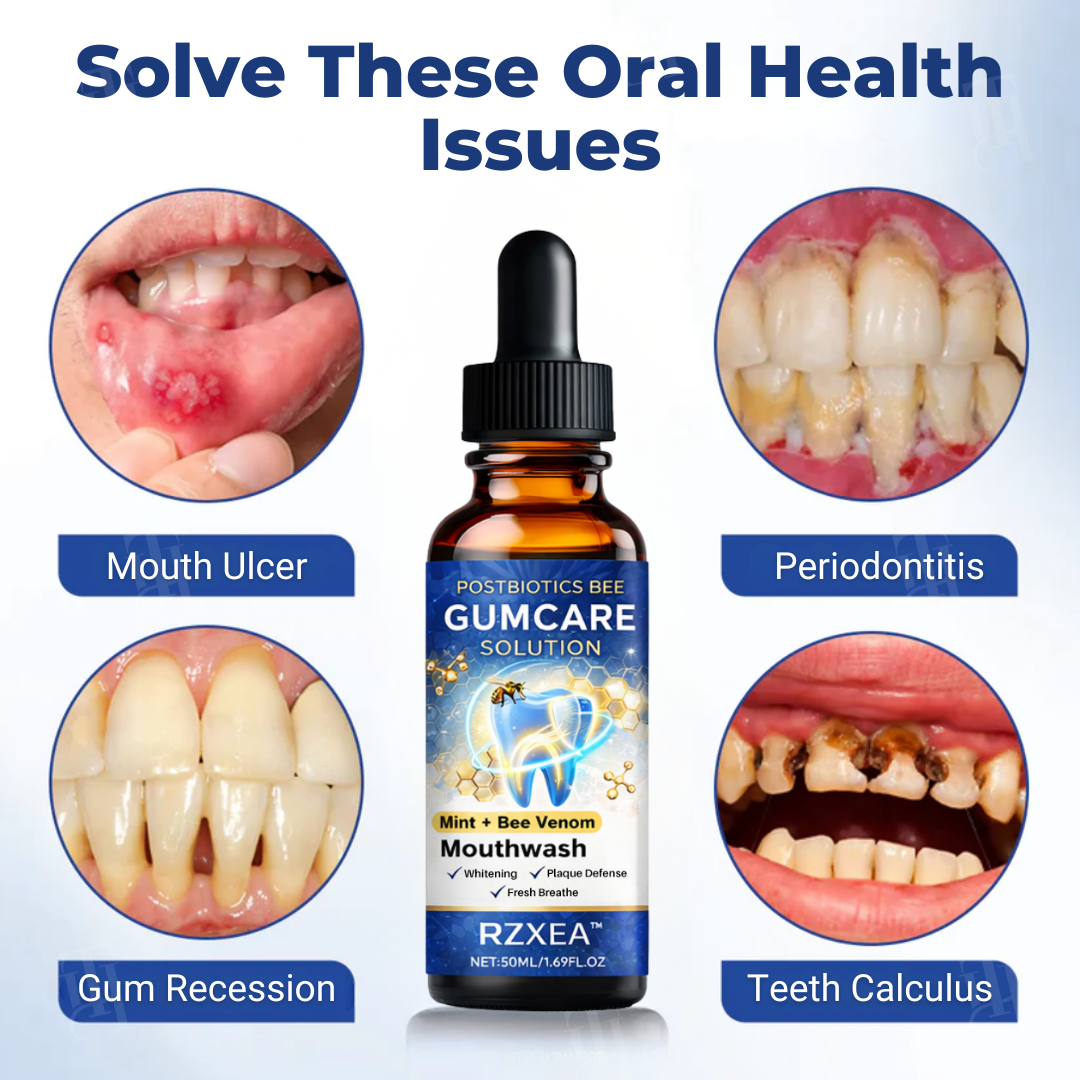 ✨RZXEA™ Postbiotics Bee Gumcare Solution –🦷 Balances Oral Microbiome, No Burning🌿
