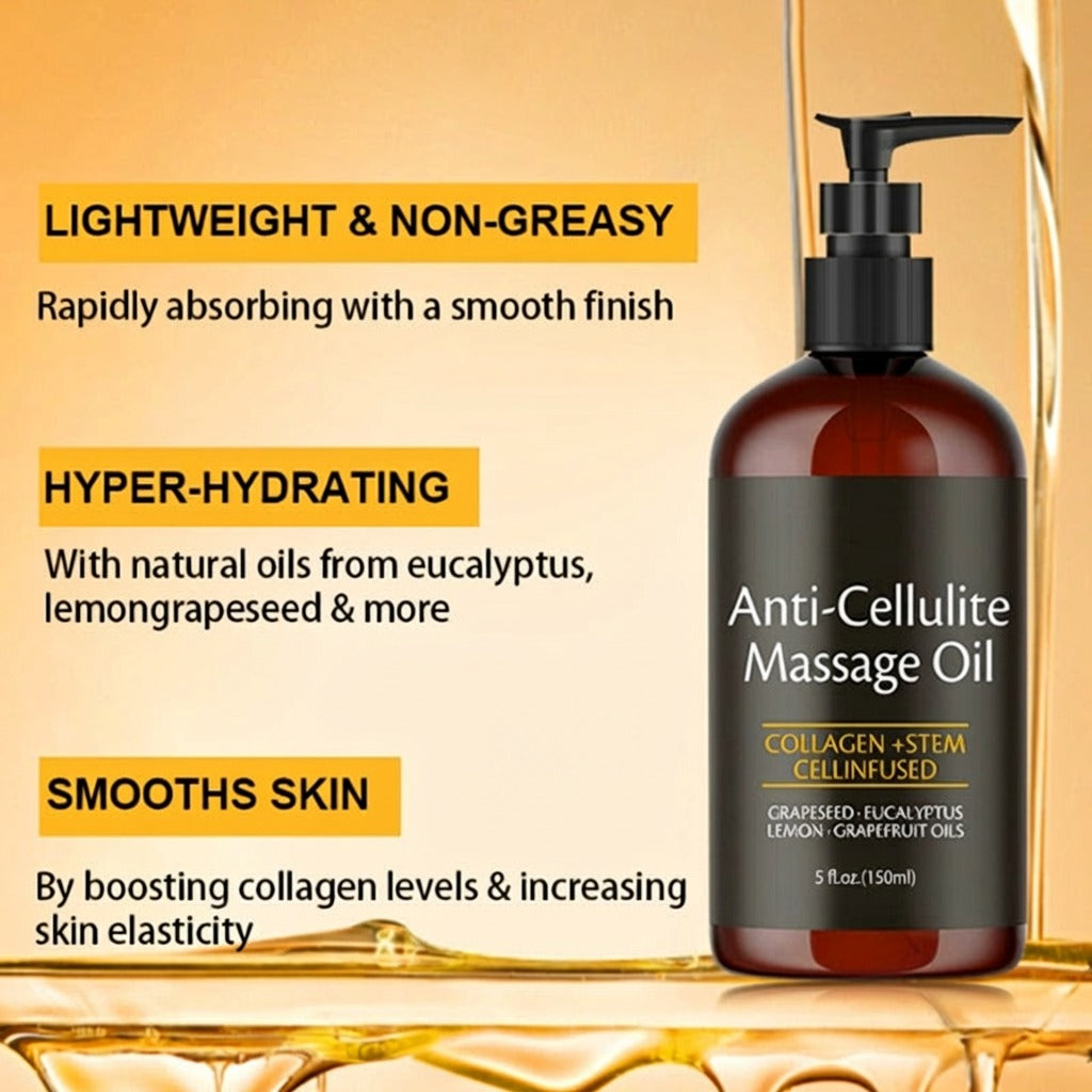 🏆Anti‑Cellulite Massage Oil – 🌿Firm, Smooth & Sculpt Your Skin✨