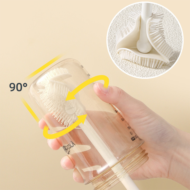 🏆All-Angle Bottle Brush – ✨360° TPE Bristles, Gentle on Surfaces🧼