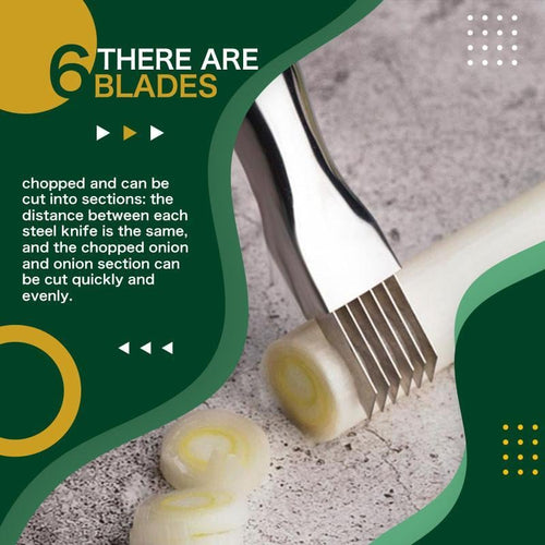 🔥Shred Silk The Knife – 🔪Multi-Blade Scallion & Vegetable Cutter, Effortless & Time-Saving✨